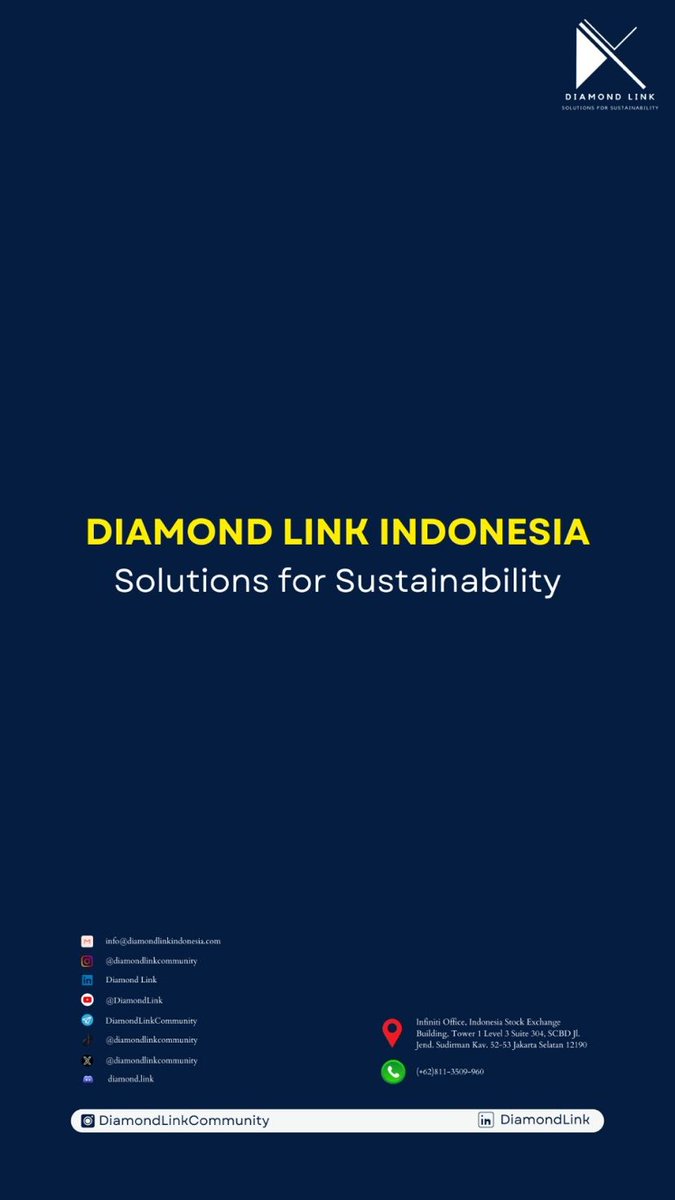 DL_Community's tweet photo. We are thrilled to introduce,
Diamond Link Indonesia.

Let’s delve deeper into who we are✨

#diamondlinkindonesia #diamondlinkcommunity #miningindonesia #sustainability https://t.co/1Rjp72gAgk