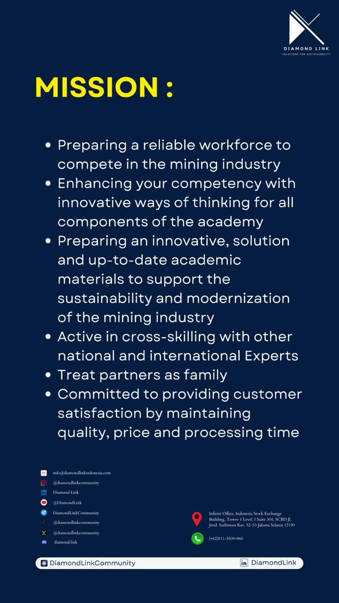 DL_Community's tweet photo. We are thrilled to introduce,
Diamond Link Indonesia.

Let’s delve deeper into who we are✨

#diamondlinkindonesia #diamondlinkcommunity #miningindonesia #sustainability https://t.co/1Rjp72gAgk