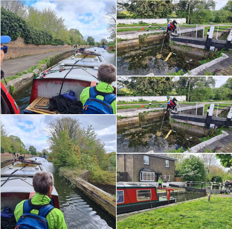 NB Ammonite and crew cleared 5 sacks of rubbish while going through Hanwell Locks