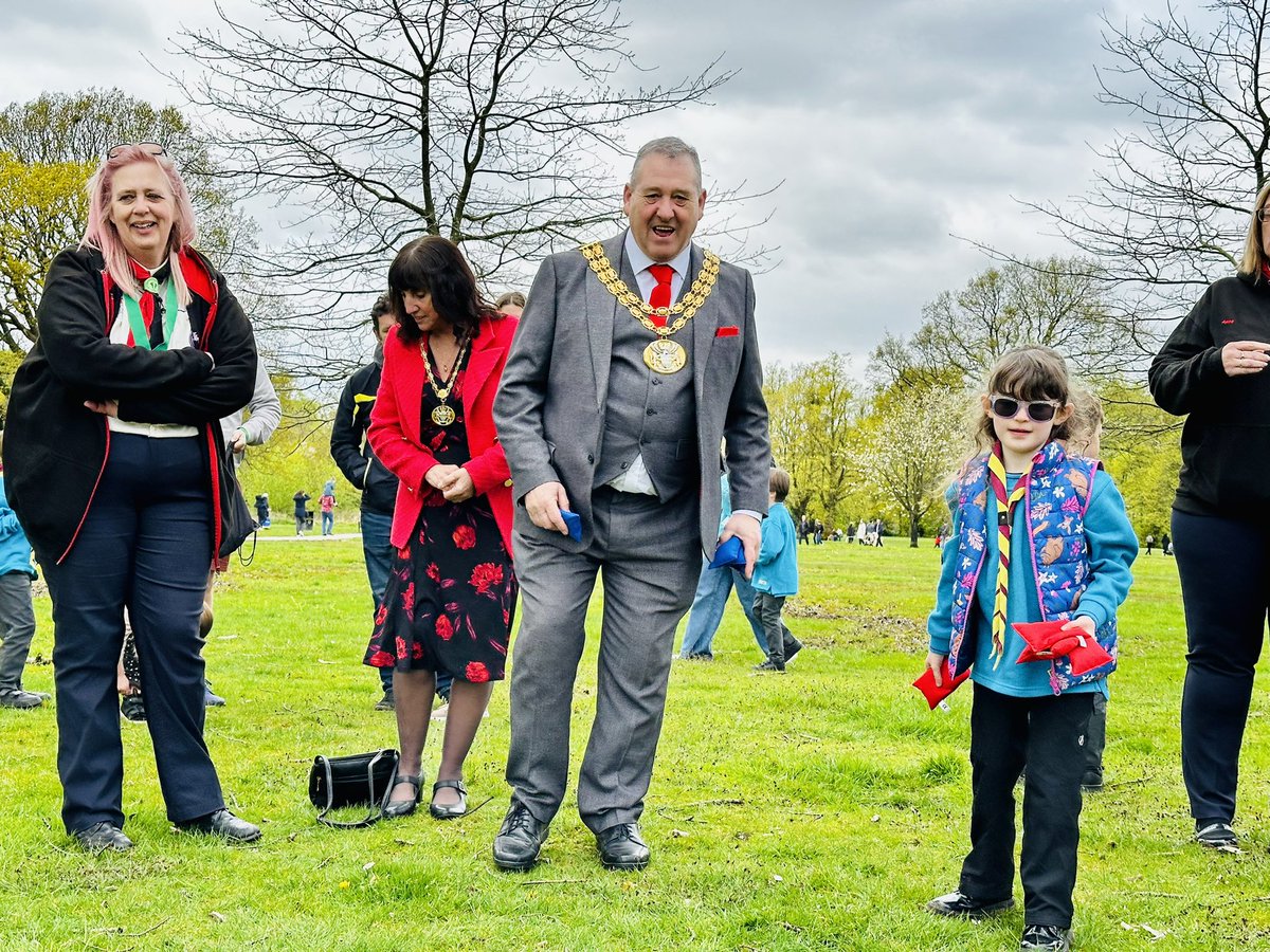 Really grateful the Mayor and Mayoress could join us today for our St.Georges Day celebration. Scouts enables young people to gain valuable skills for life! #skillsForLife