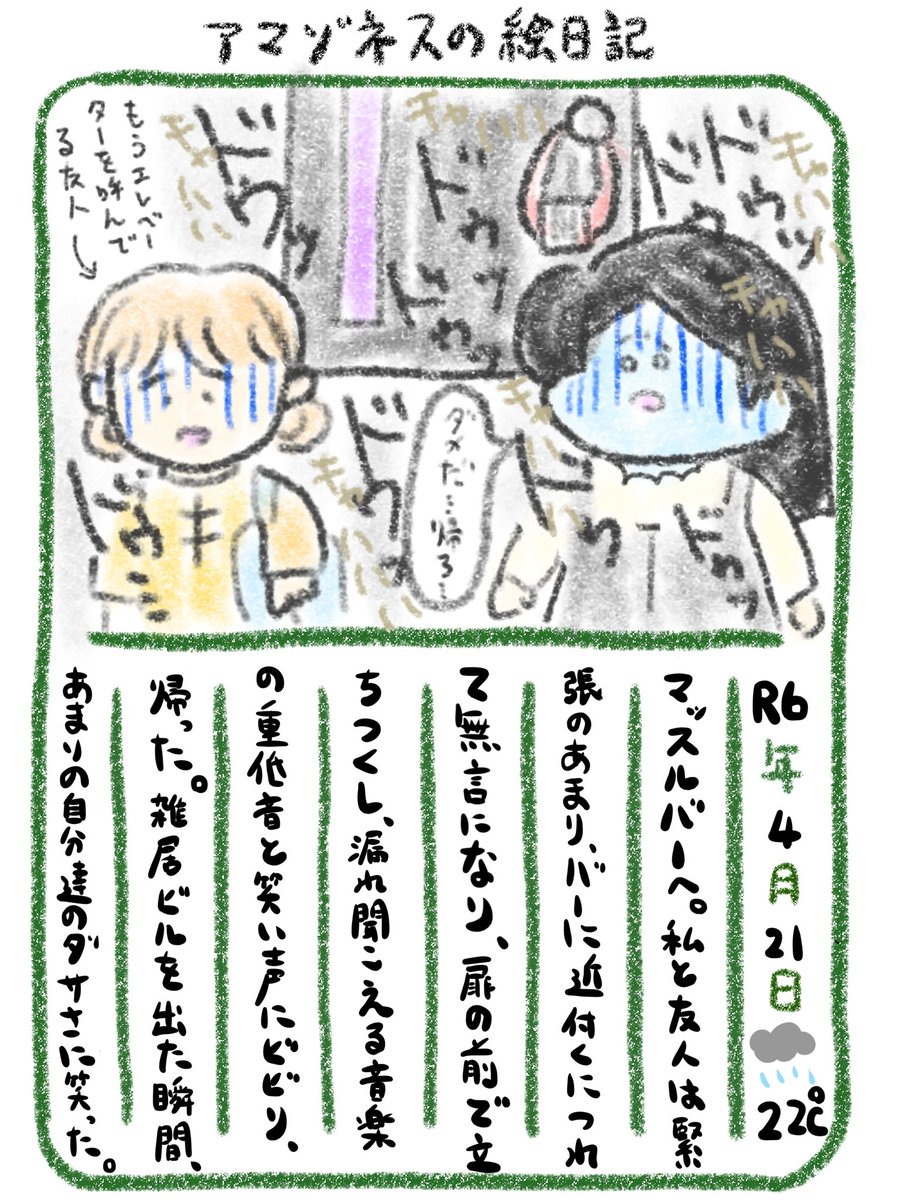 【絵日記】マッチョ、見たかった… 