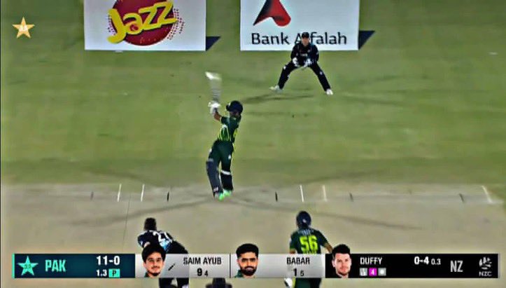 No Look Shot From Saim. 

First Six Of The Day Belongs To Saim Ayub.