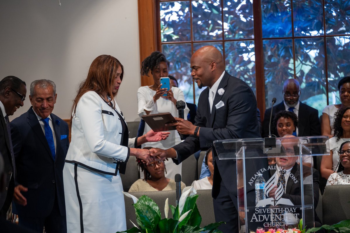 SERVPROPanthers's tweet photo. The Chief Executive Officer of @SERVPROPanthers, Nadine Marsh Coleman, was recognized by All Nations Seventh-Day Adventist Church for the company's community General Cleaning service that was rendered at the church to assist with the opening of its new facility. #WomeninBusiness https://t.co/gTOsw4tjEt