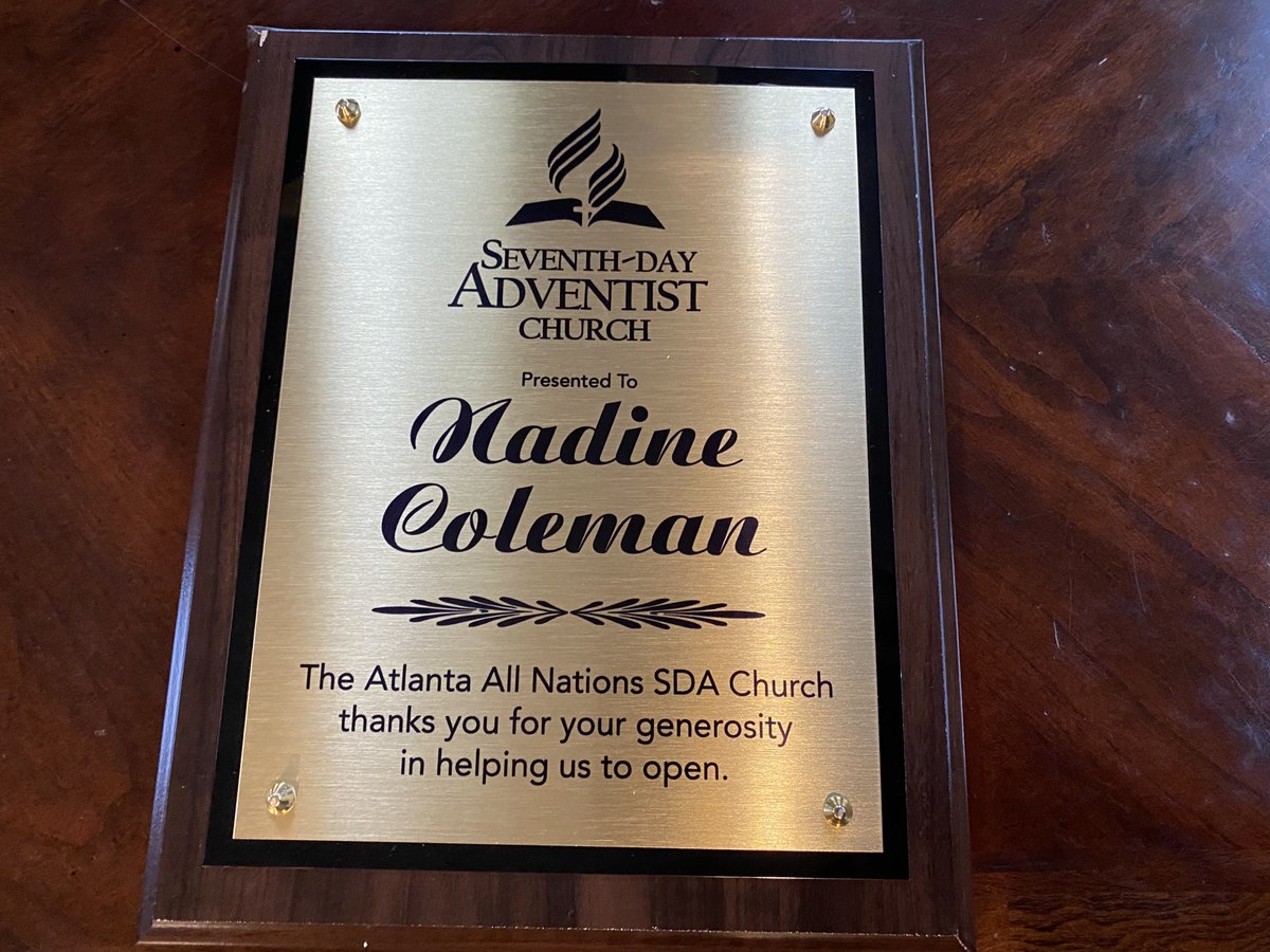 The Chief Executive Officer of <a href="/SERVPROPanthers/">SERVPRO of Panthersville</a>, Nadine Marsh Coleman, was recognized by All Nations Seventh-Day Adventist Church for the company's community General Cleaning service that was rendered at the church to assist with the opening of its new facility. #WomeninBusiness