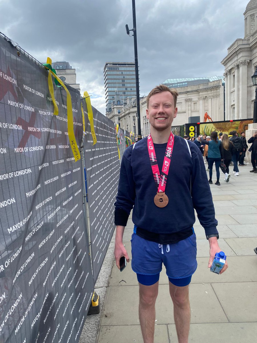 Completed my London Marathon for @ProstateUK in 03:50:58 ! Best day ever, and I can confirm that my year 7s will get very little out of me first lesson tomorrow