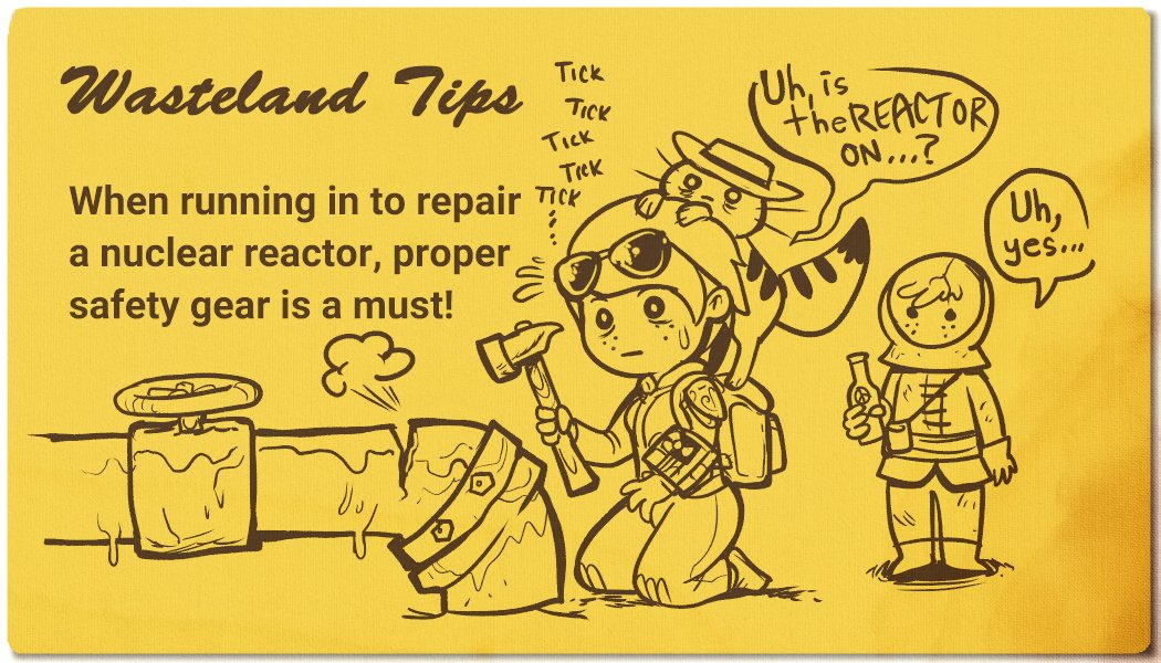 A lesson my friend @the__kite and I learned the hard way, beware of the tic tic tic from your #fallout76 pipboy!