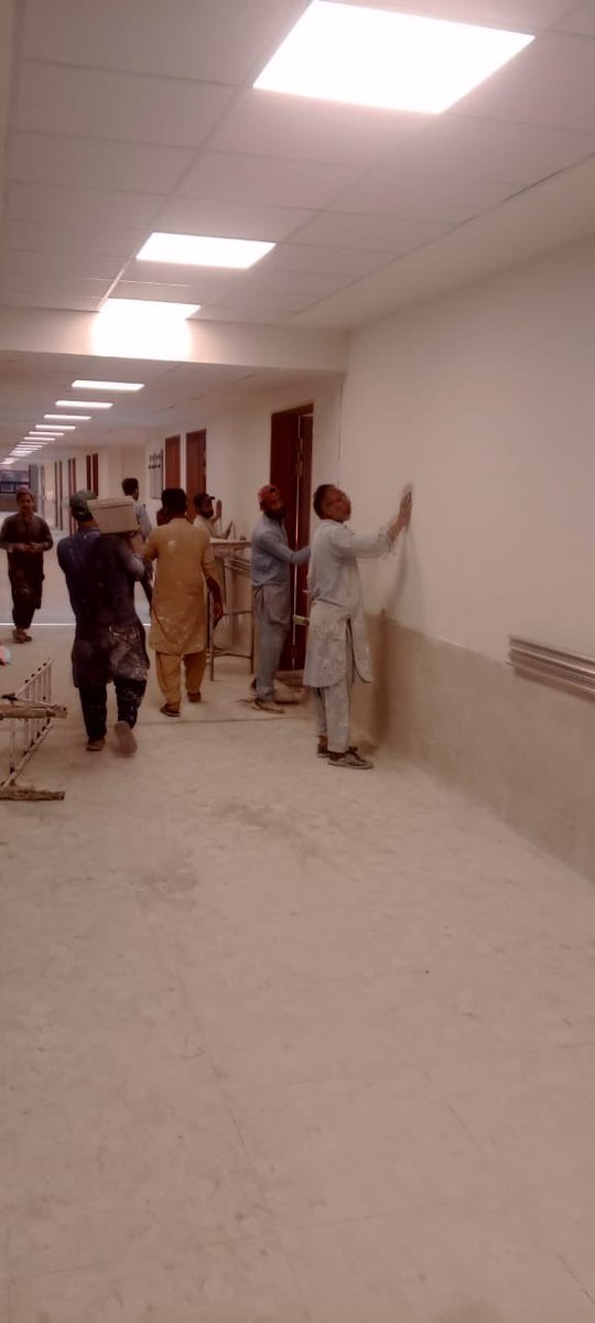 MaryamNSharif's tweet photo. Holi Family Hospital Rawalpindi. 
Work underway to complete the revamping by end of June. https://t.co/r9Gj5uFPas