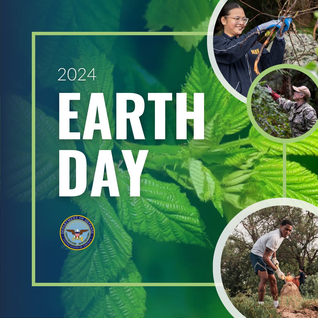 Today is a day devoted to our planet. At the DoD, it is our duty to invest in our planet, develop partnerships within our communities and take care of our home.