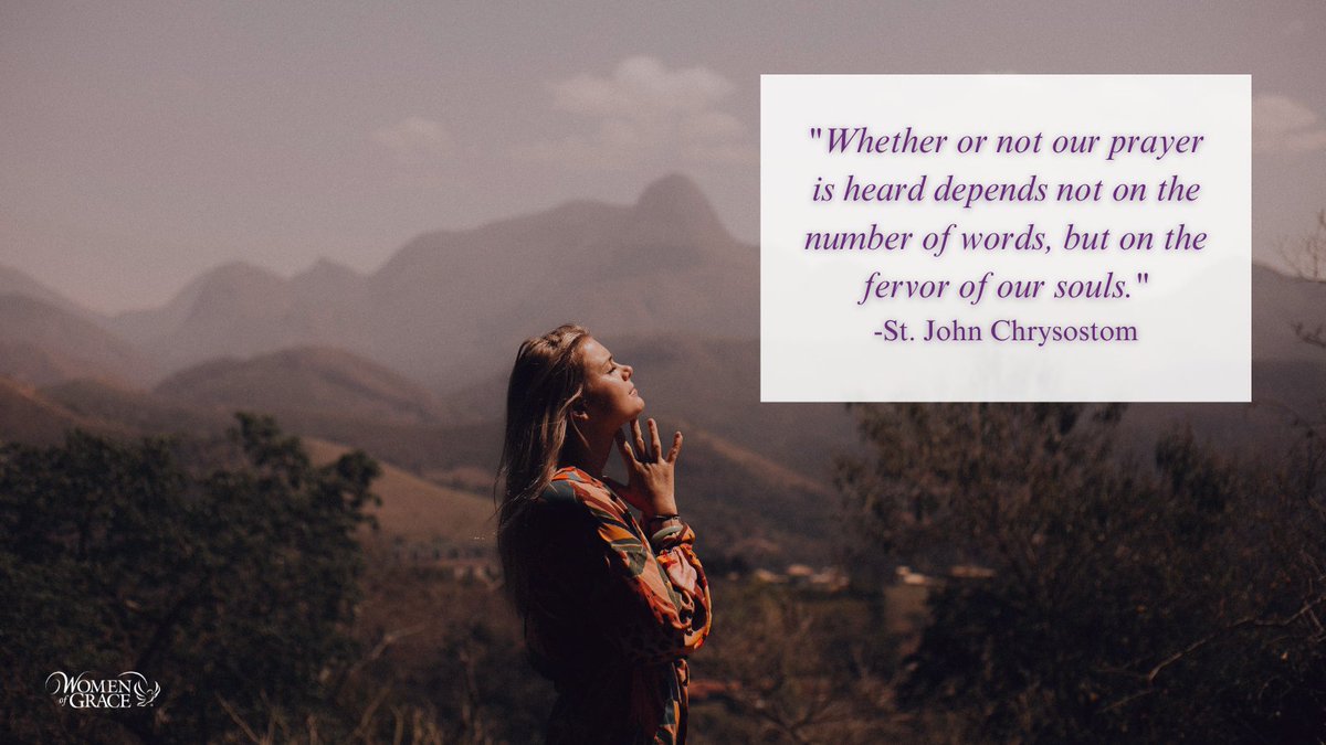 “Whether or not our prayer is heard depends not on the number of words, but on the fervor of our souls.” -St. John Chrysostom Today’s Reflection: ow.ly/YvMU50RjUAE How can we inflame the fervor of our souls? #prayer #soul #saintquotes