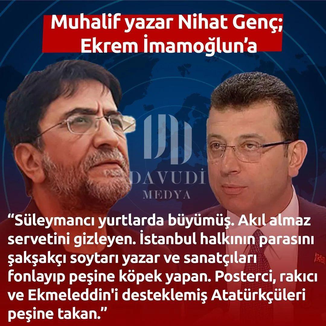 Muhalif yazar Nihat Genç İmamoğlu'na...