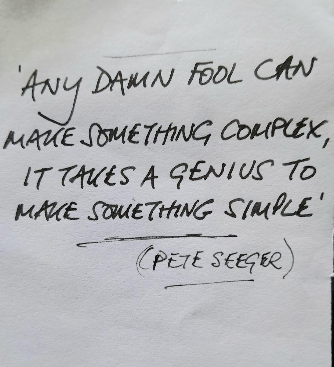 A tip for Physios from a folk singer