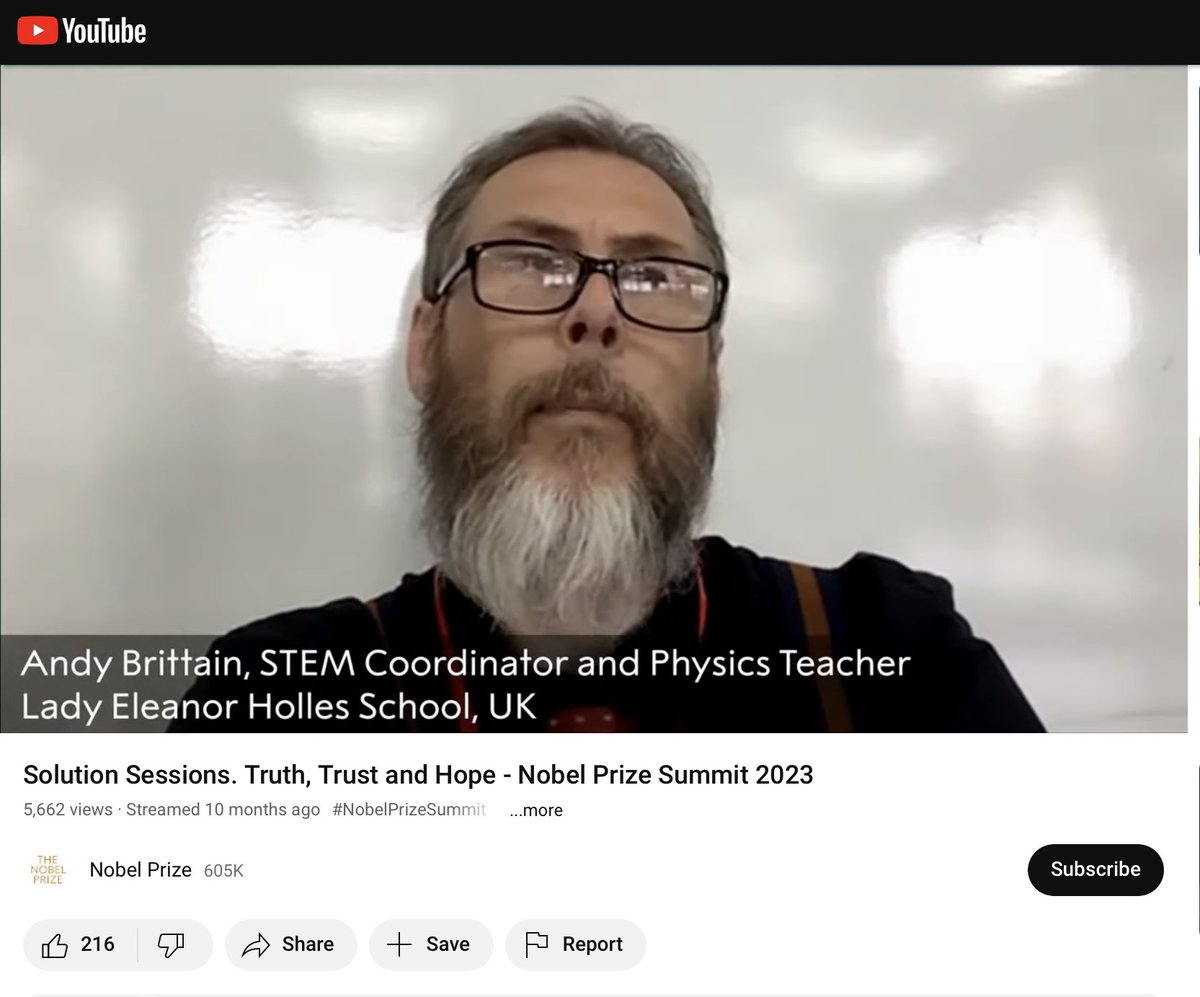 LEH_STEM's tweet image. Proudly exploring the huge potential of the Critical Thinking at LEH. Thank you to UC Berkeley and Prof. Saul Perlmutter (Physics Nobel Prize 2011) for their work. See Mr Brittain at the Nobel Prize Summit 2023 (from 1:12:00) at this link: youtube.com/live/Ya5uEtXri… #lehschool