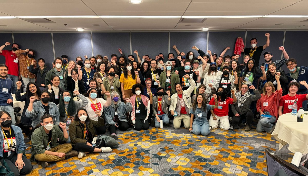 Grad labor meetup at #LaborNotes2024!! We're transforming higher ed 🔥🔥