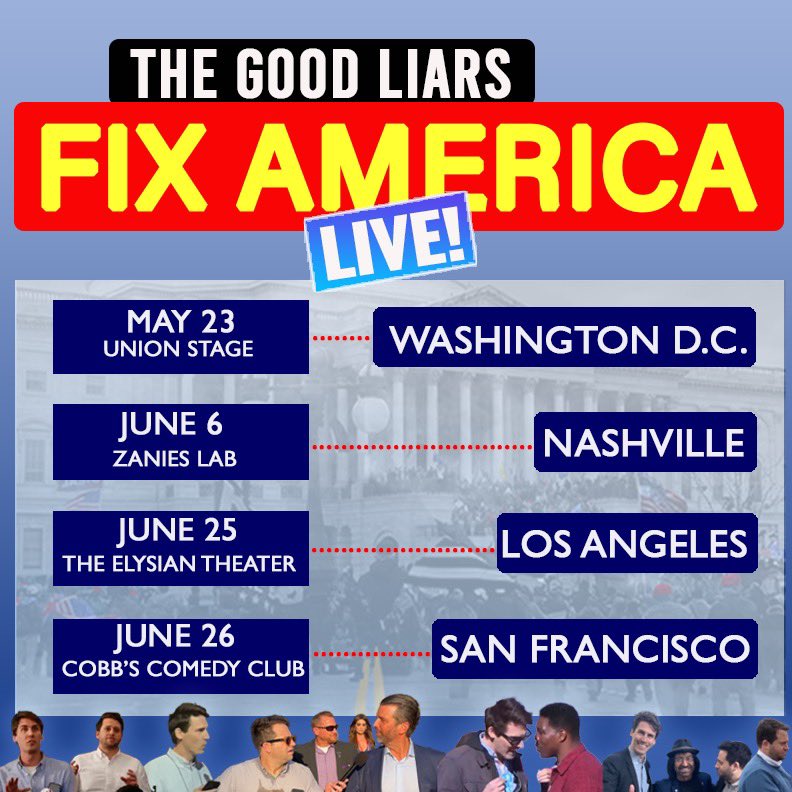 Come see our shows! Tickets: goodliars.com/live-shows