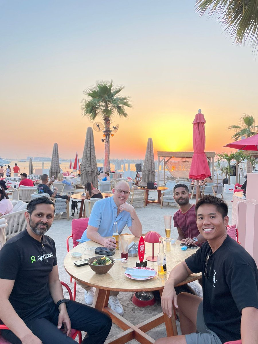 Dubai is the Alpha. A few drinks before the <a href="/MocaverseNFT/">Mocaverse (old account)</a> party.

<a href="/jstnrafale/">JBoost</a> <a href="/tanminator1/">Tanminator.eth</a> <a href="/BoredCoobs/">Chris</a> 

<a href="/alphabot/"></a> built differently.