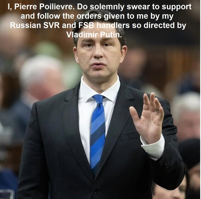 Hey morons, take @PierrePoilievre with ya, will you, when you move to Moscow.