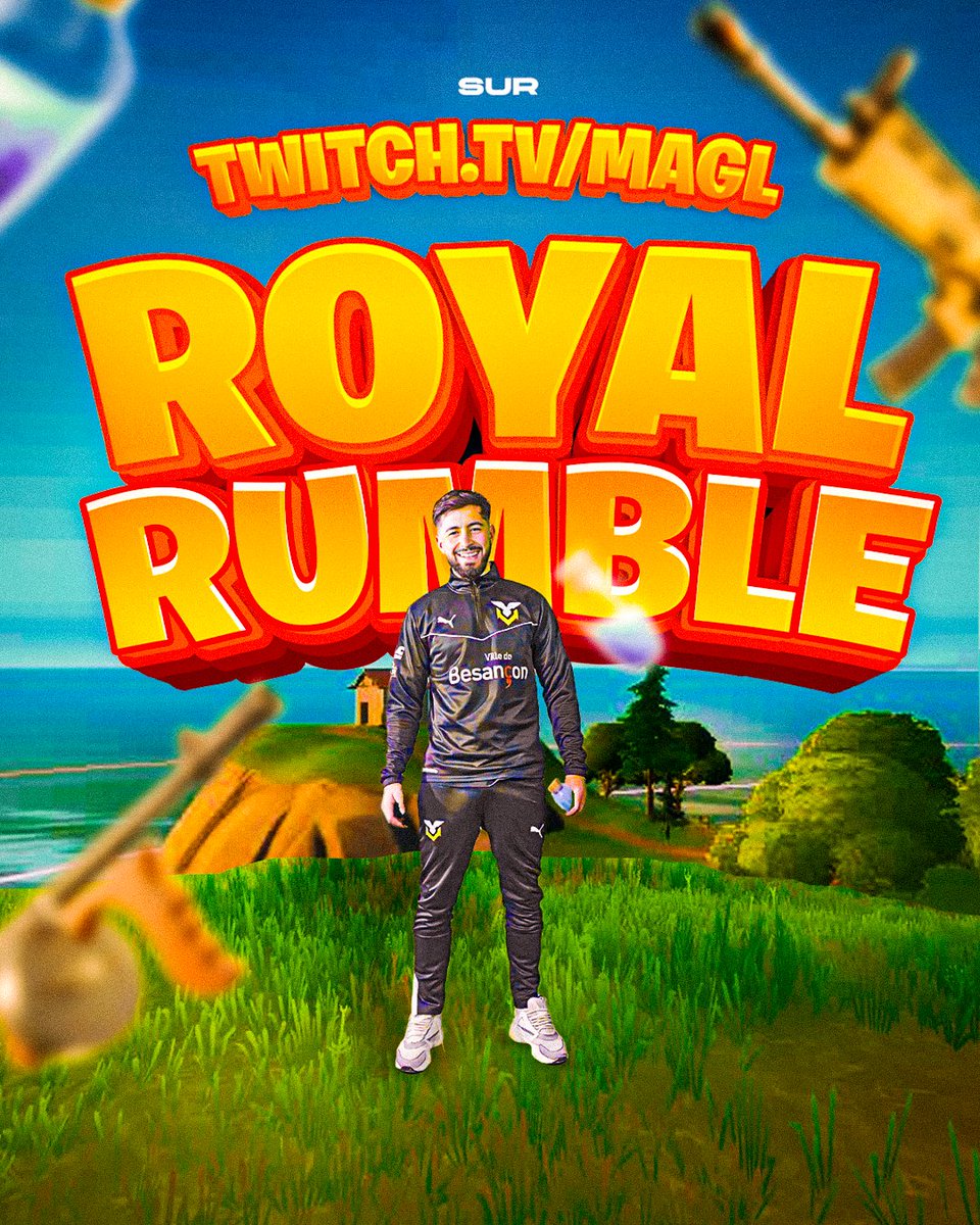 Rejoignez-nous à partir de 17h pour un ROYAL RUMBLE de folie au bootcamp ! 🤯 En direct sur Twitch, sur la chaîne de @magl_s #BSKUNITY 🦅