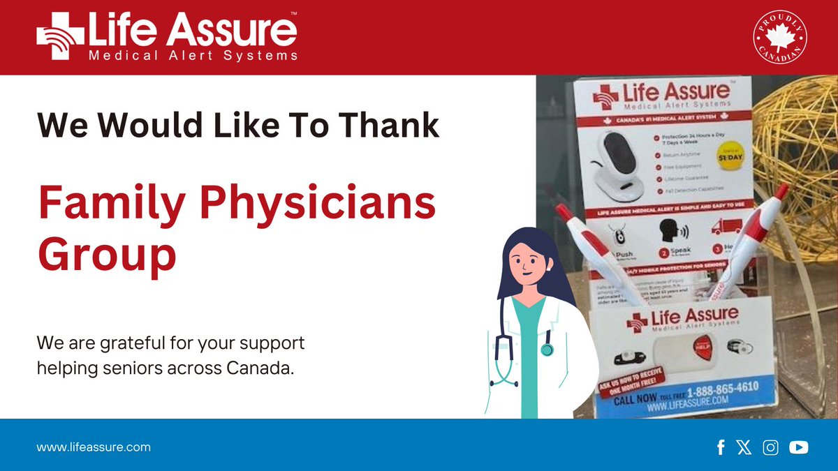 We Would Like To Thank Family Physicians Group For Supporting Life Assure By Displaying Our Medical Alert Brochures For Seniors and Their Families!
 - Life Assure

#lifeassure #medicalalert #seniorliving #caregiver