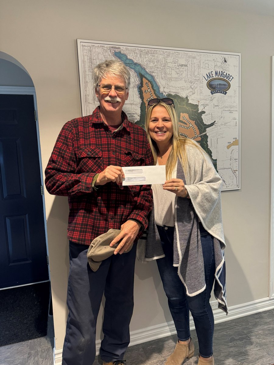 Rick Haasen receives a cheque from Suzie for the thrilling zipline project at the John Paul II Family Centre. Thanks to DTH support, the adventure just got a little more exhilarating! If you'd like to learn more about the facilities &d programs they offer, visit their website