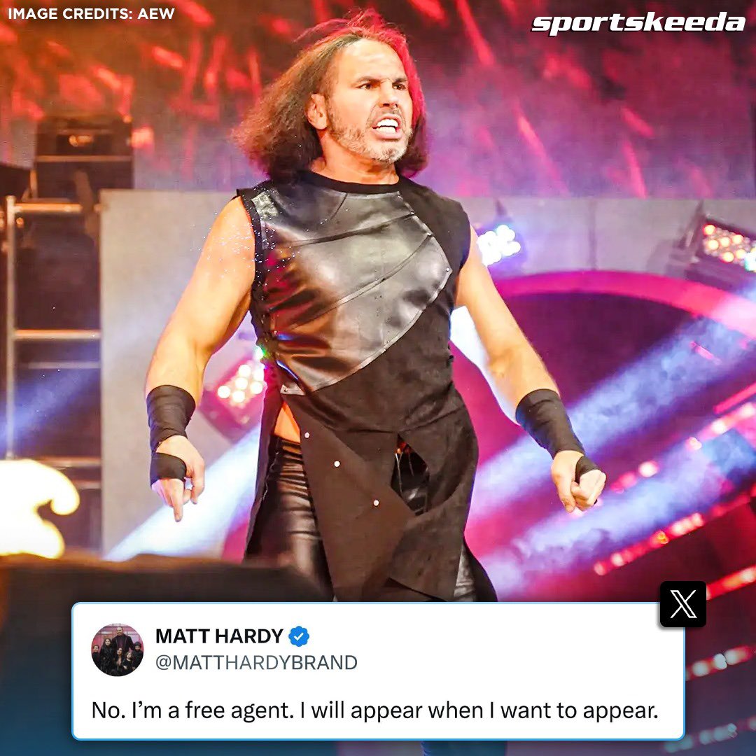 Matt Hardy badly wants to join WWE 

It looks like Triple H doesn’t want him back.

(Image via Sportskeeda/AEW)

#WWE