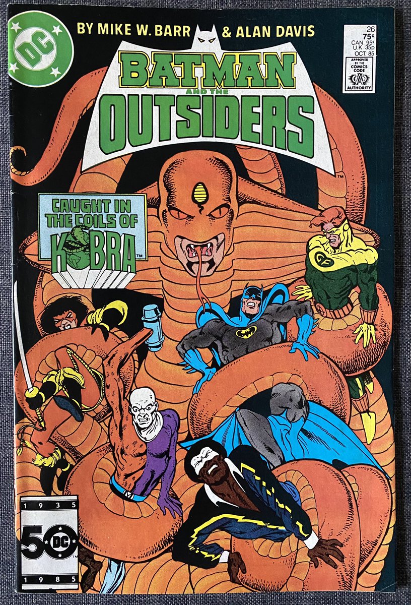 New back issue read! Batman and the Outsiders issue 26 by Mike W. Barr & Alan Davis #Batman