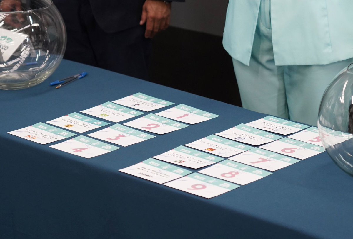 iepcjalisco's tweet photo. 🗳️ El IEPC mediante sorteo anuncia el orden de participación de las candidatas a las diputaciones de representación proporcional en este #JaliscoDebate2024:

1. Daniela Chávez, @FuturoJal
2. Lucía Michel, @partidoverdejal
3. Angélica Ceceña, @PRD_de_Jalisco https://t.co/L1lfypTpI2