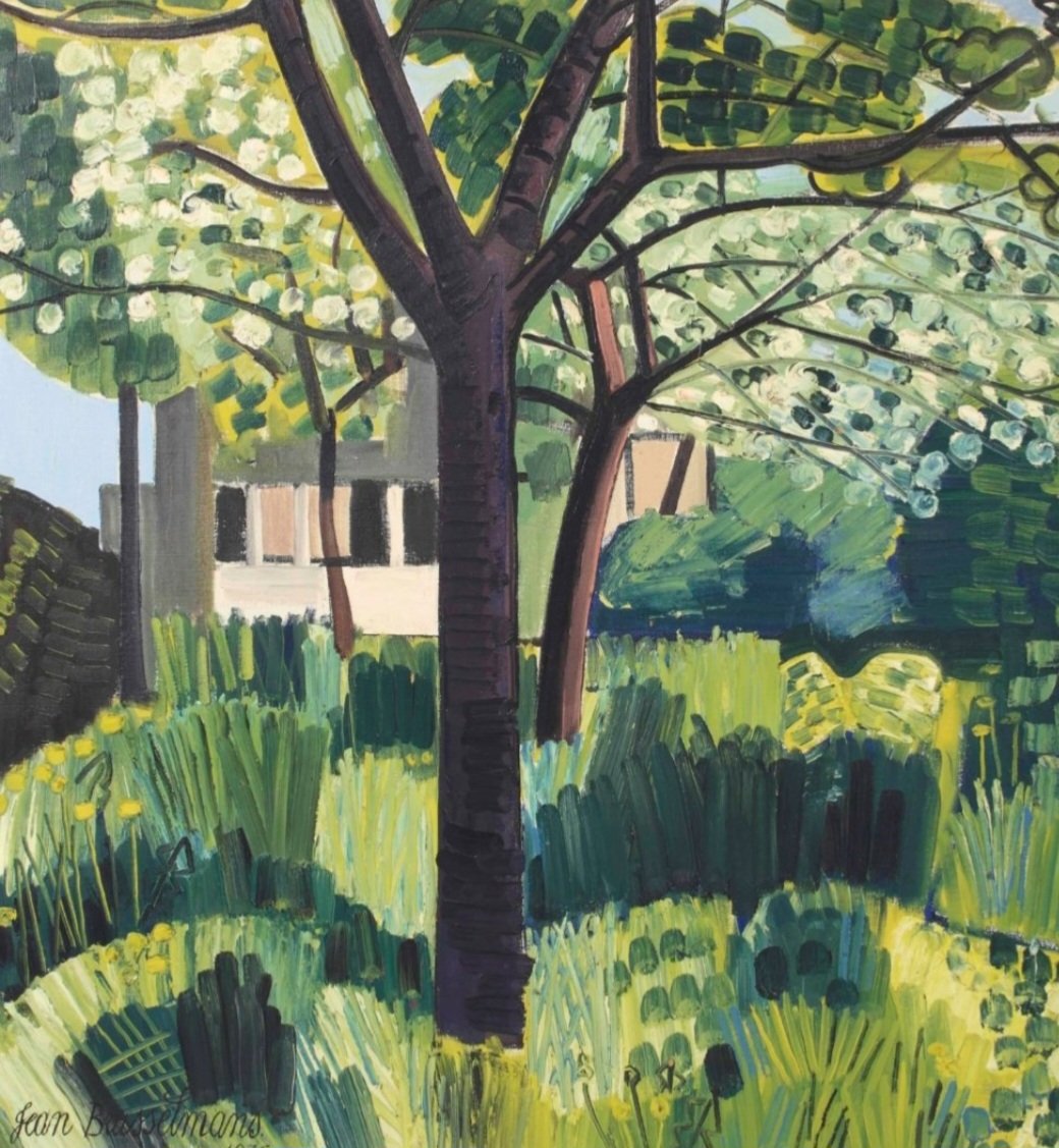 'Spring.' (c1940) Jean Brusselmans began his artistic career at the height of Flemish Expressionism and for the whole of his career was guided by Cézanne’s structural use of colour - he stands out as one of the most original artists of Belgian modernism.