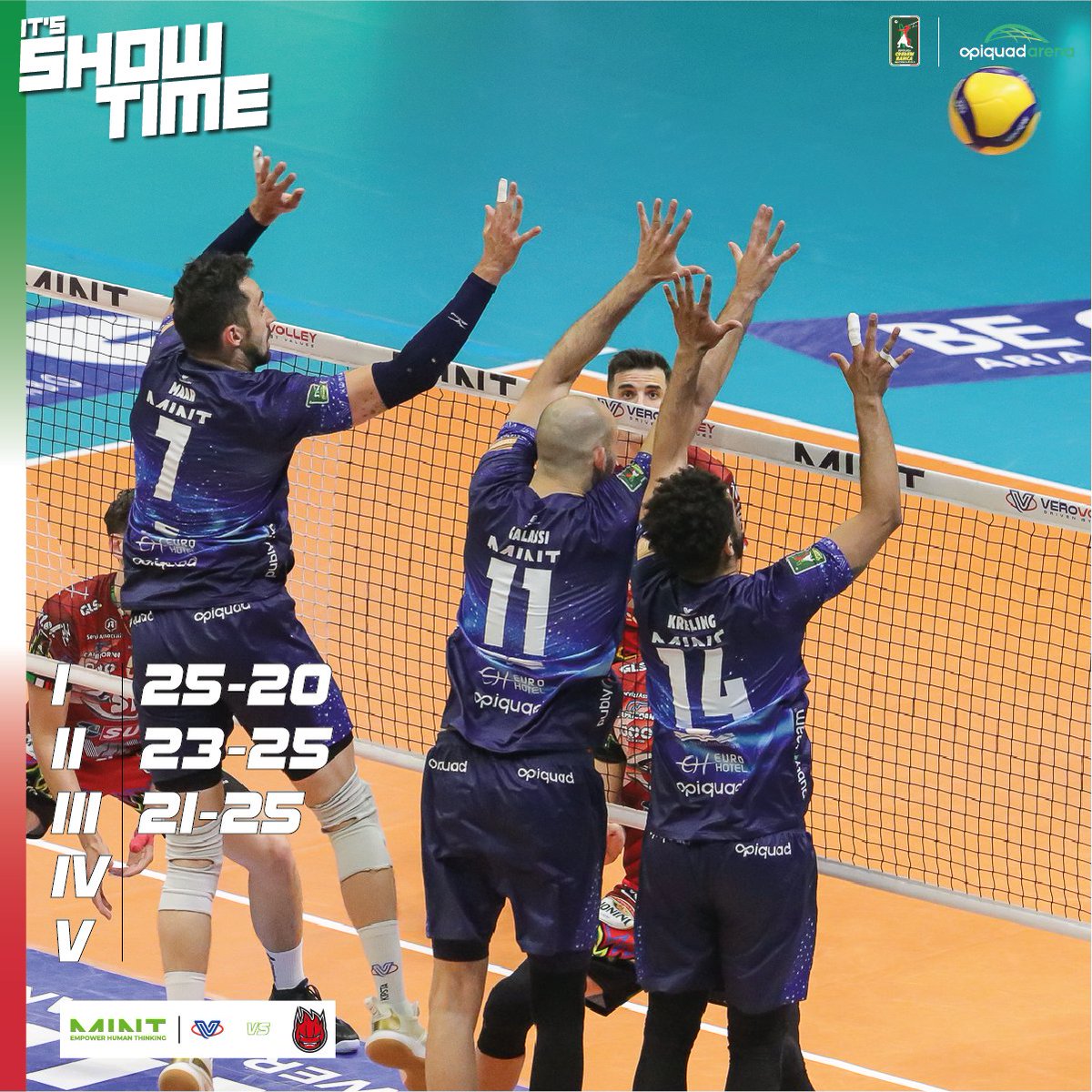 3️⃣ SET

#MonzaPerugia 1-2 (25-20, 23-25, 21-25)

#ForTheLoveOfTheGame 💙