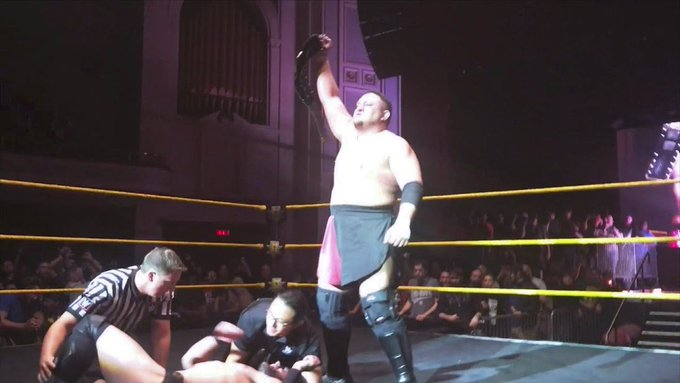 4/21/2016

Samoa Joe defeated Finn Balor to become the new NXT Champion at a house show from the Lowell Memorial Auditorium in Lowell, Massachusetts.

#WWE #WWENXT #SamoaJoe #SamoanDynasty #JoeJoeJoe #FinnBalor #TheDemon  #NXTChampionship