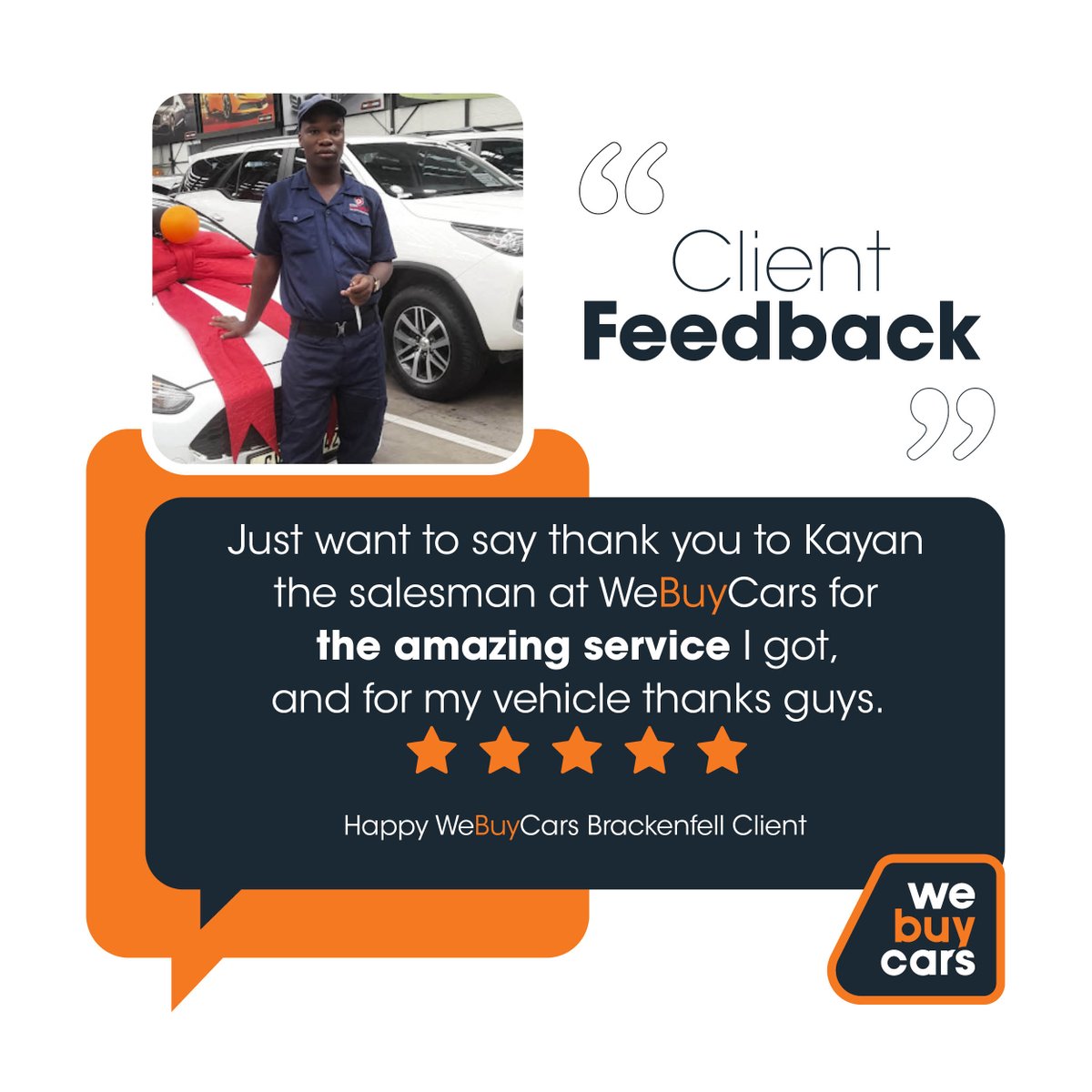 Seeing positive feedback from our #WeBuyCars customers makes us unbelievably happy 😊🙌

#carsforsale #preownedcars #usedcars #usedcarsforsale #carshopping #carfinance #autosales #carsales #carlifestyle #review