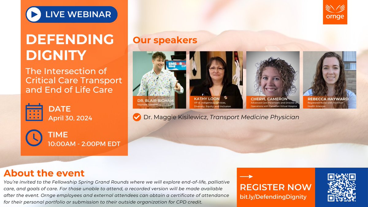 You’re invited to Fellowship Spring Grand Rounds where @cherylcookie21 (ACP & Director of Operations with Canadian @VirtualHospice) will present on 'Embracing a Palliative Approach: Moving from critical care to thinking critically about care.' Register: bit.ly/DefendingDigni…