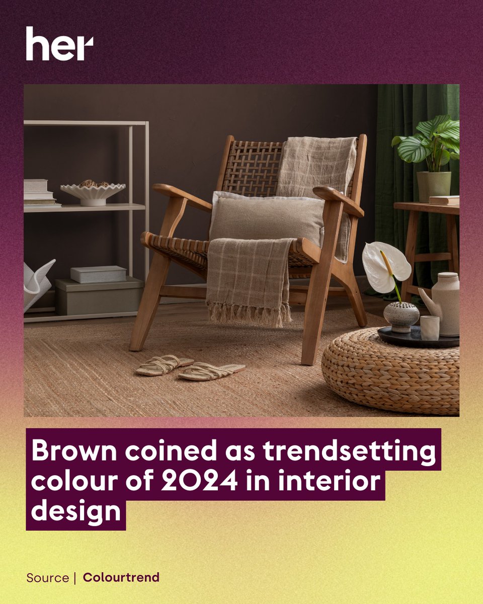 The colour brown is taking centre stage in 2024 as the statement interior colour bitly.ws/3imjb colour