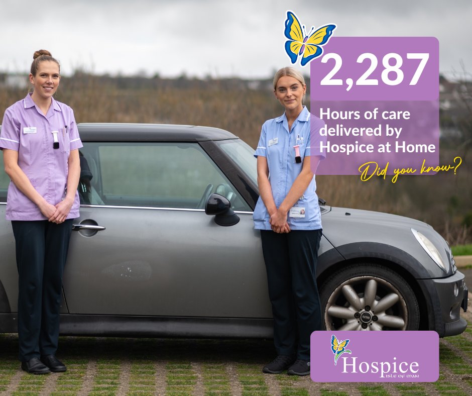 As a team we achieved so much in 2023, and throughout this year we'd like to share some of the things we did and the impact we had on our Island💜 Did you know that our Hospice at Home team delivered 2,287 hours of care to patients who received care in the community last year?🕊️