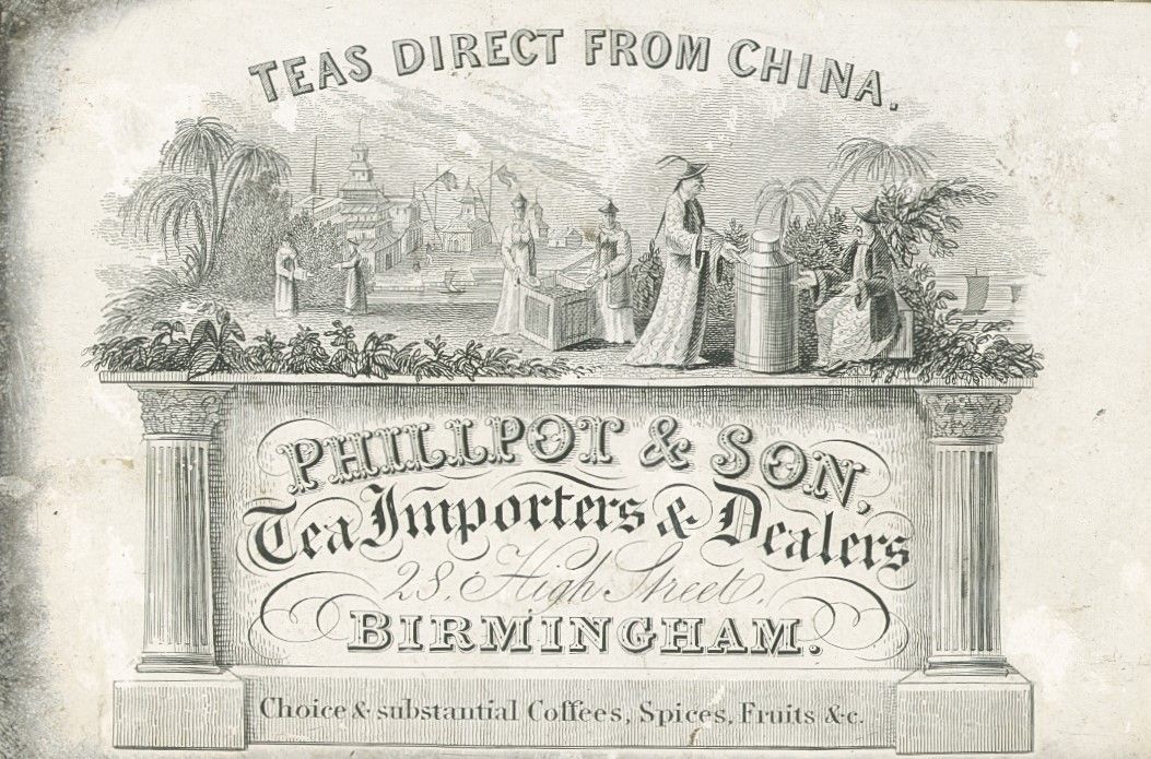 It's #nationalteaday - so here’s a trade card for Phillpot & Son, 28 High Street - tea importers and dealers, marking the city’s connection to arguably the nation’s favourite beverage. How do you take yours? Reference - MS 4834/1074 @LibraryofBham @nationalteaday