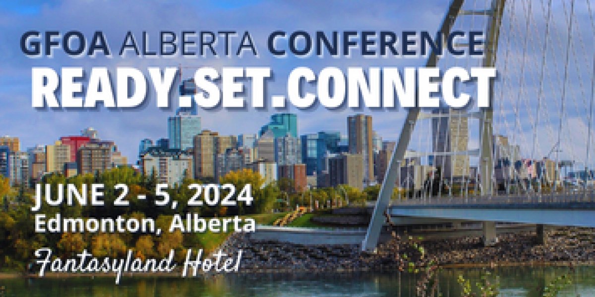 GFOA’s 2024 #Conference is a great place to catch up with the newest industry trends, develop new opportunities and meet other professionals working in your field. #Finance #ABPoli #LocalGov gfoa.ab.ca/conference-202…