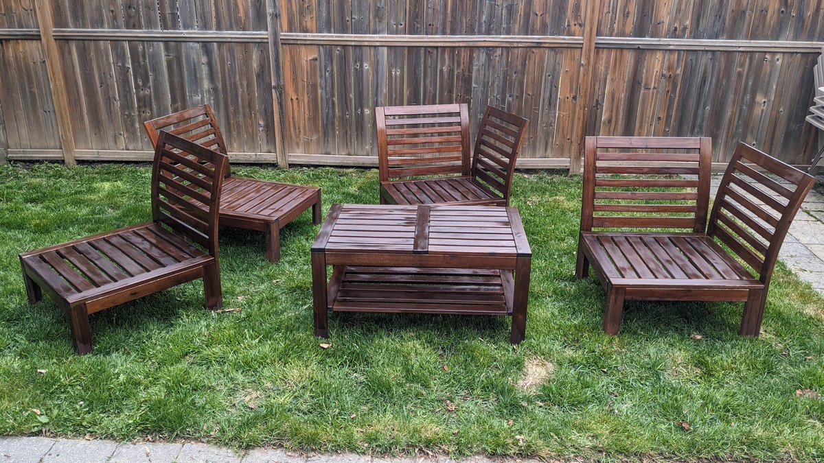 You know you're at a new life stage when mowing the lawn and staining your patio furniture feel incredibly satisfying #thisis50