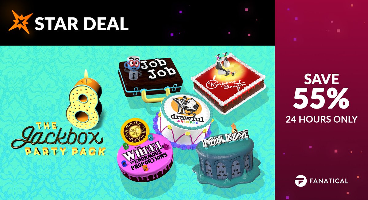 ⭐ Our last Level Up Star Deal is here! Get Jackbox Party Pack 8 at a 55% discount for the next 24 hours! You can find it here: fant.cl/JBLU24TW