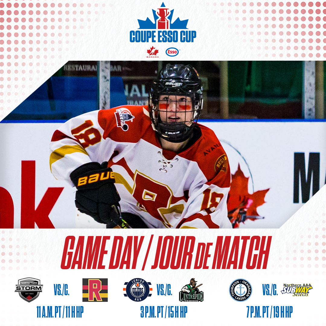 GAME DAY! The #EssoCup is underway in the @CityofVernon! 🎉 JOUR DE MATCH! C’est parti pour la #CoupeEsso à Vernon! 🎉 🏒 HockeyCanada.ca/EssoCup 🏒 HockeyCanada.ca/CoupeEsso @ImperialOil