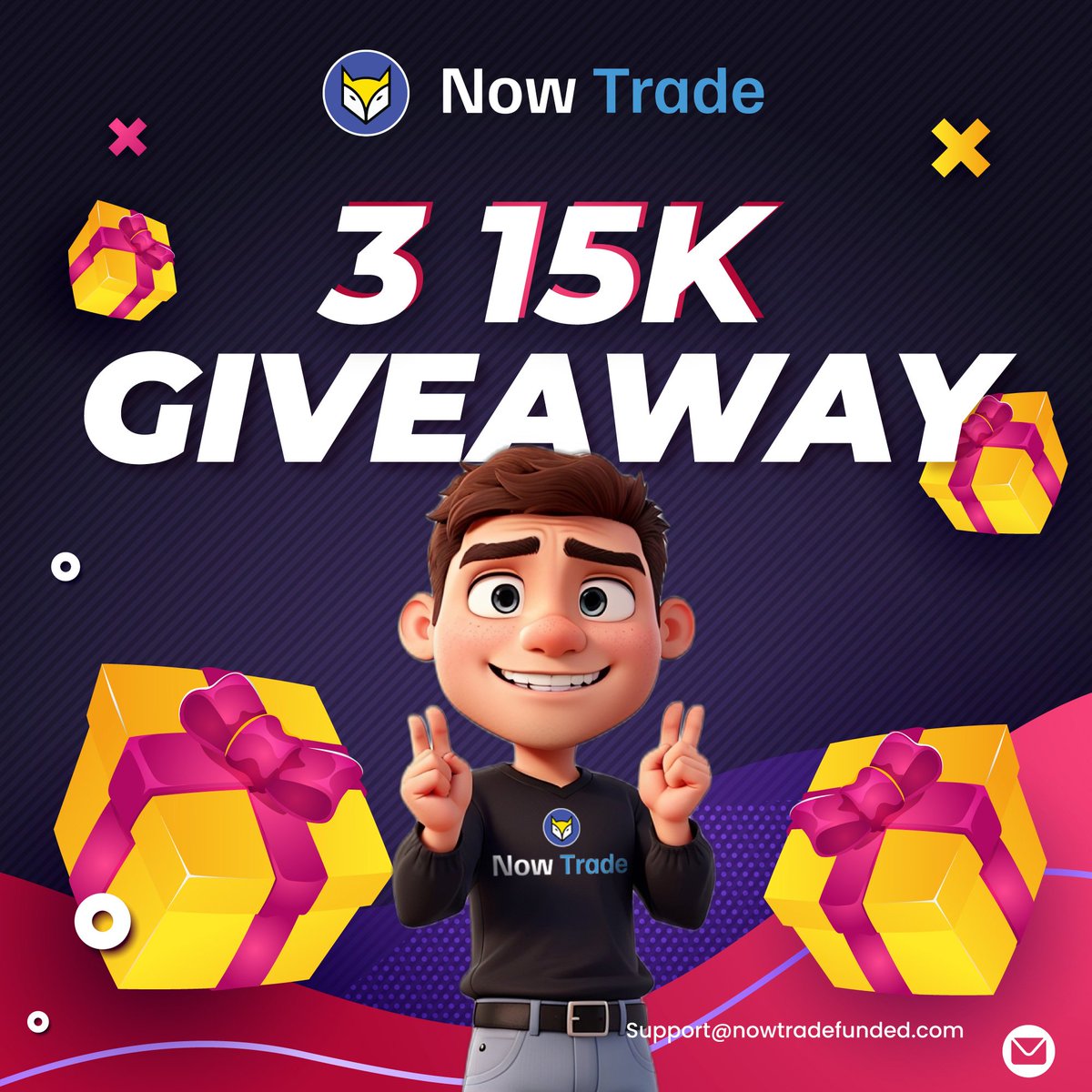 🎁GIVEAWAY 🎁 3X15K challenge accounts Rules 1. Follow @Nowtradefunded @NowMetaNews @gaffapips 🔔 2. Like, repost and bookmark 3. Tag 2 friends (not influencers) 4. Join their discord discord.com/invite/4mjM7eDA (drop proof) Also follow @ForexTvOfficial @Aizen7_ @MirKhan_Fx