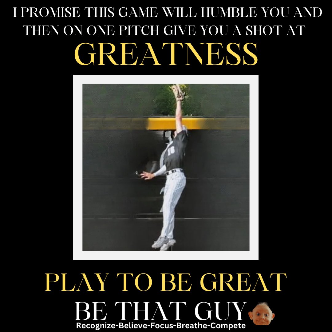 BASEBALL WILL * humble you * make you doubt your skills * destroy your self esteem AND THEN * give you the chance to do something special