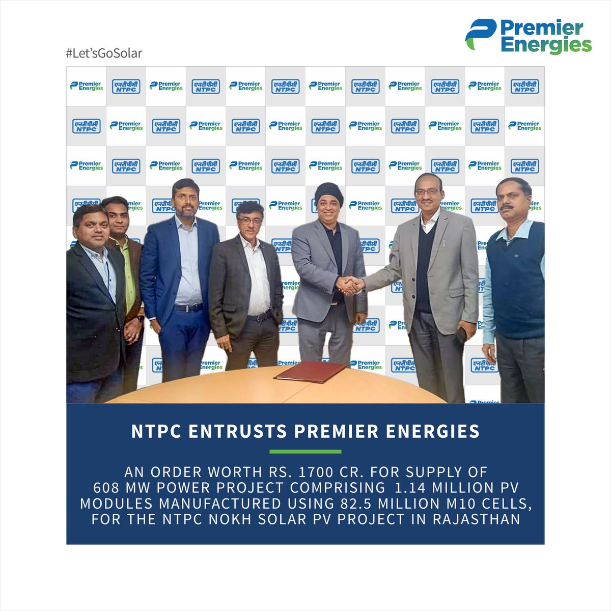 Upcoming ipo 

Premier Energies has been awarded an order worth Rs. 1700 Cr. for supply of 608 MW power project, comprising 1.14 million PV Modules manufactured using 82.5 million M10 Cells, for the NTPC NOKH Solar PV Project in Rajasthan.
#SolarEnergy #PremierEnergies…