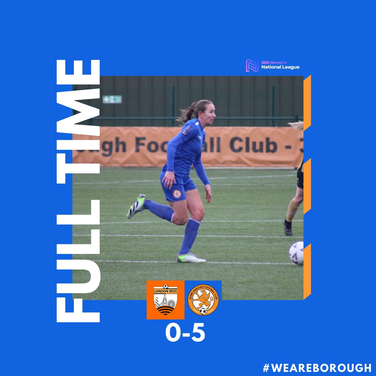 FT: Three points in the capital Greenslade ⚽ Mosby ⚽ Potts ⚽ Nixon ⚽ Curwood-Wagner ⚽ #RBWFC #BoroughInBlue