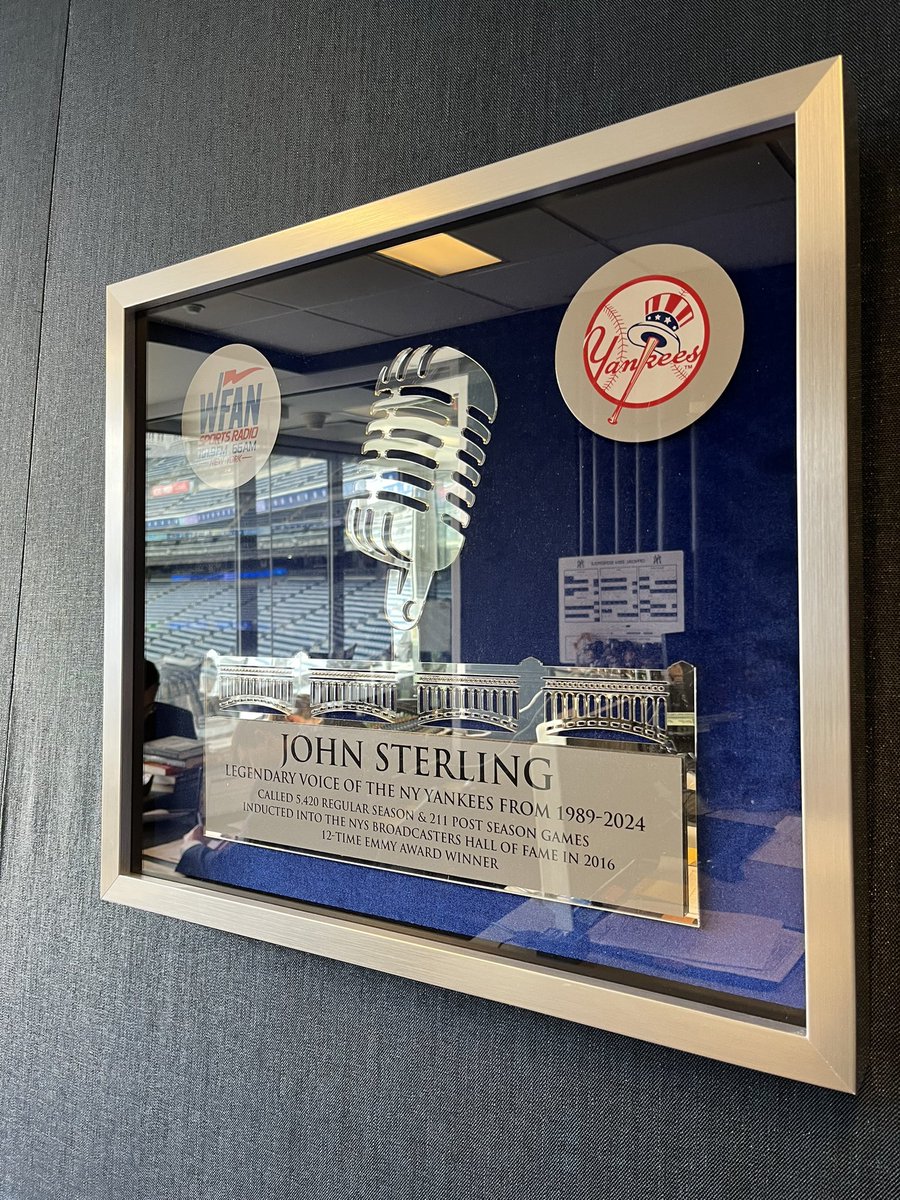 Already up in the Yankees radio booth 💙