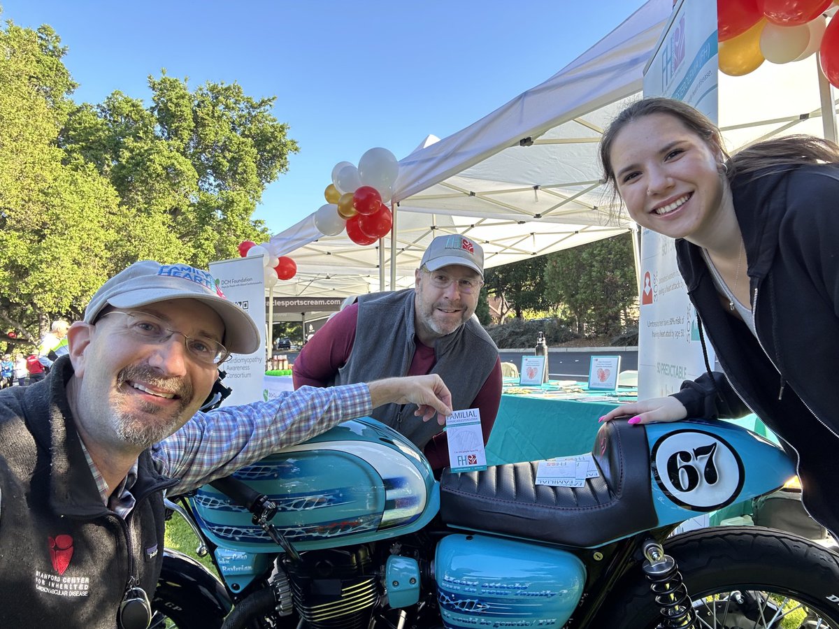 ⁦@SCICDStanford⁩ annual My Heart Counts run w amazing friends from the ⁦@TheFHFoundation⁩ and the “motorcycle that saves lives”. ⁦@Regeneron⁩ ⁦@KAWilemon⁩ ⁦@hillypaige2⁩ ⁦@StanfordHealth⁩