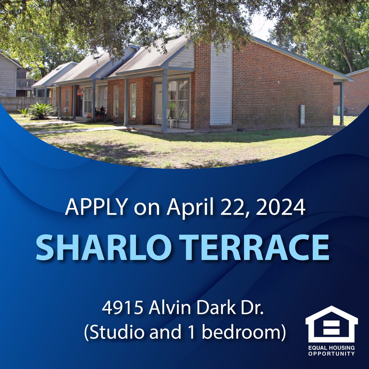 EBRPHA's tweet photo. Explore Sharlo Terrace in Baton Rouge, LA. Located on Alvin Dark Ave, Sharlo Terrace offers a range of living spaces. Join the waitlist from April 22-25, 2024, and secure your spot in this vibrant community. https://t.co/DLr6PRueby

#SharloTerrace #CommunityImpact... https://t.co/DSi436oBxI