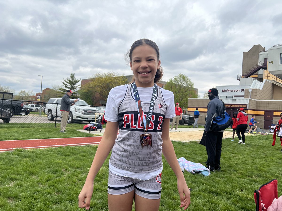 Olympia placed 3rd in the long jump at her 1st meet of the season.  Proud grandpa here.
