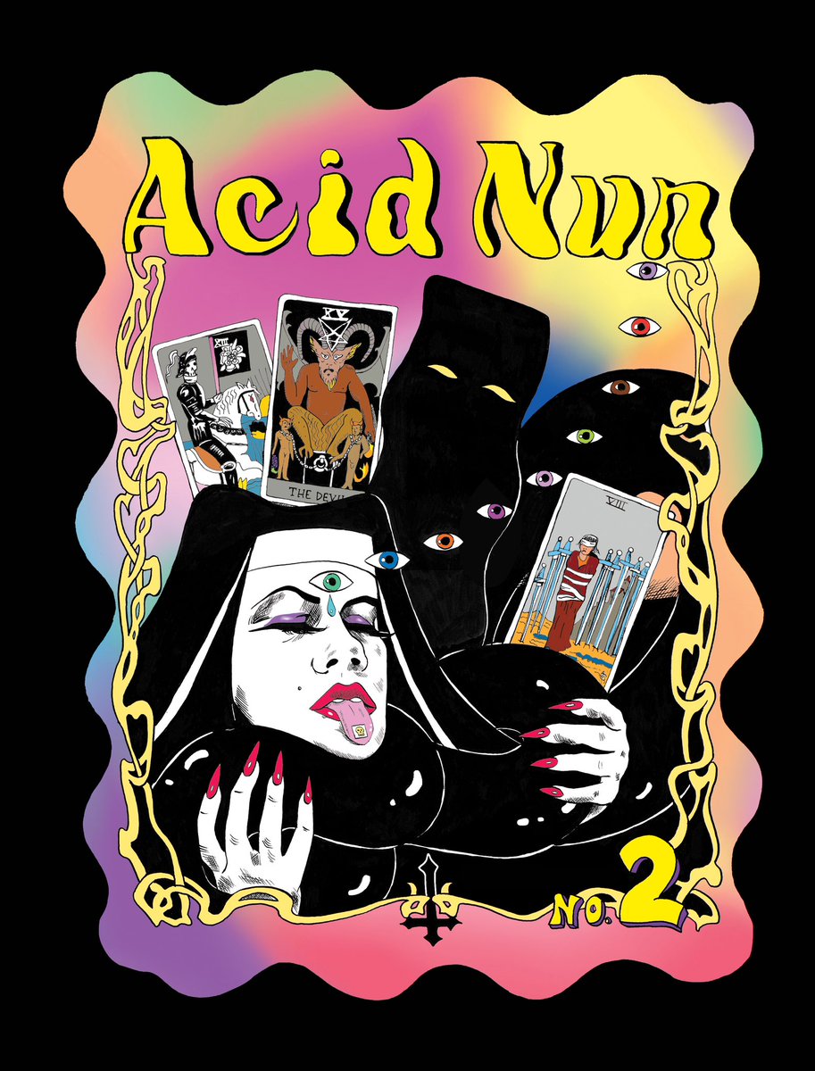 Do you like horror comics, Nunsploitation films, Tarot and witchcraft? Well have I got a book fer you. My graphic novel, ACID NUN is available now @ssbcpunk! Snag ur copy today 🙏🐐💜📚 #acidnun #graphicnovel #horror #comics