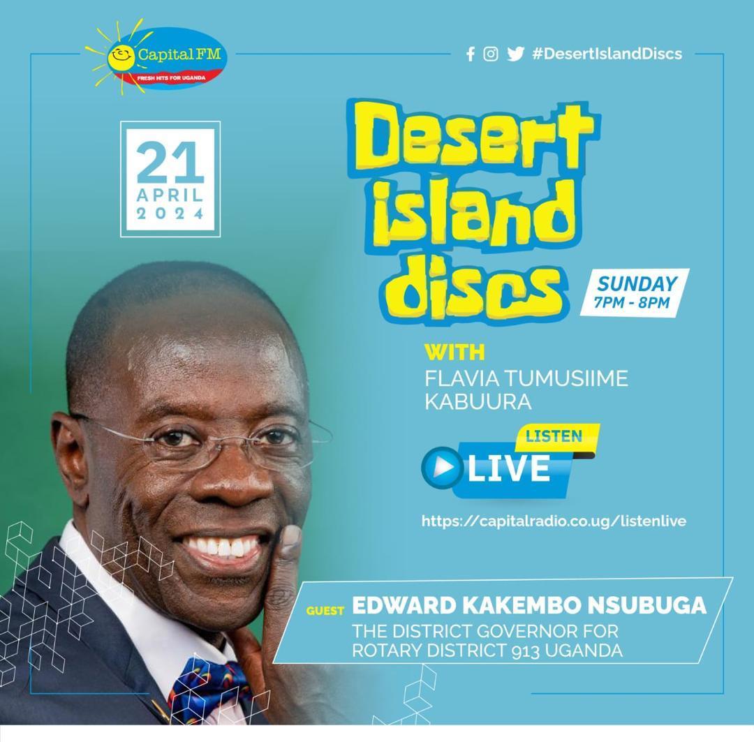 I will be live this evening @CapitalFMUganda on #DesertIslandDiscs by Flavia Tumusiime Kabuura. Tune in!

#CreateHopeintheWorld | #99ThDISCON