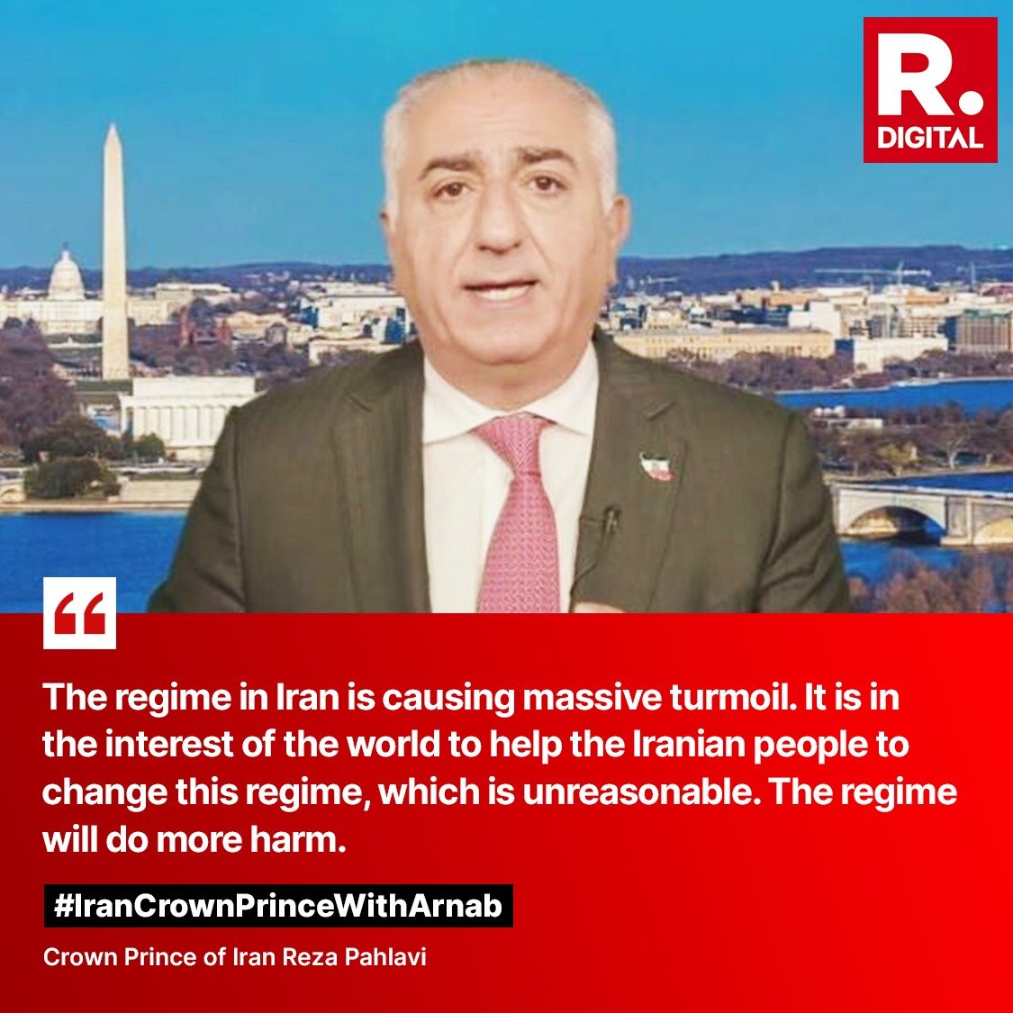 MEGA WORLD EXCLUSIVE #IranCrownPrinceWithArnab | 'People from across the world are supporting the freedom of the Iranians', says Crown Prince of Iran Reza Pahlavi (@PahlaviReza) on Nation Wants to Know Watch the full interview here: youtube.com/watch?v=5RpbZK…