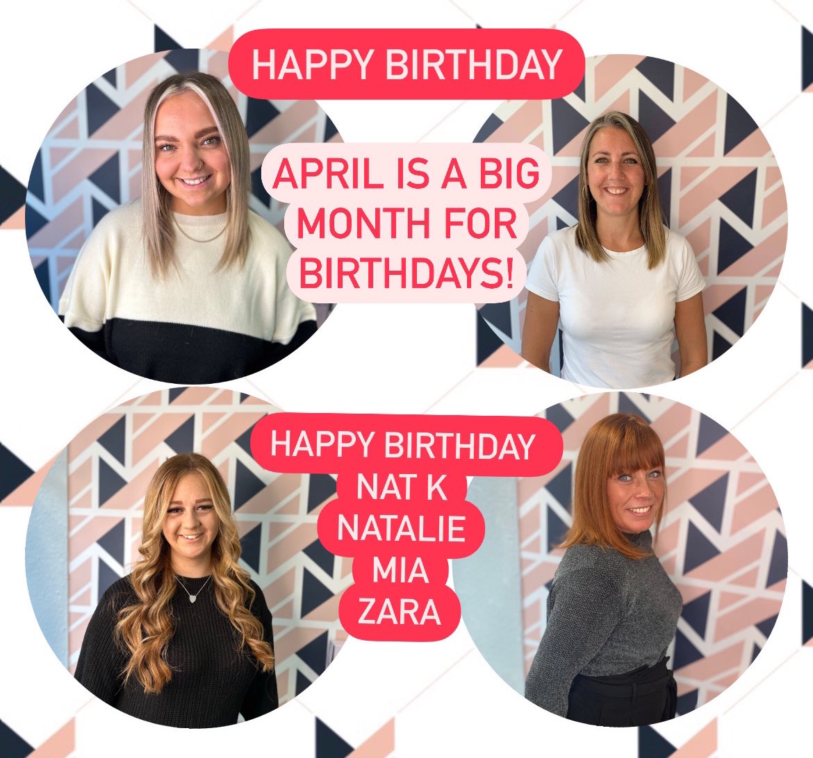 Big celebrations! A month of cake & happiness! Happy birthday to the fabulous 4❣️ #marzipanhair #truro #cornwall #ourgreatlittlecity #loveyourhair #trurocornwall #trurohairsalon #happybirthday #aprilbirthdays